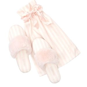 Victoria's Secret Signature Satin Slippers